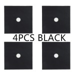 Set de 4 bucati folie protectie ochiuri aragaz, culoare negru